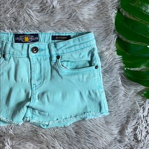 Lucky Brand teal Riley Shorts girls size 8